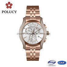 Reloj impermeable de acero inoxidable 316L en oro rosa